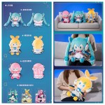 Vocaloid Miku Luka Rin Moeyu Miku Merch Synthwave Wings Series Cute Sitting Plush Doll